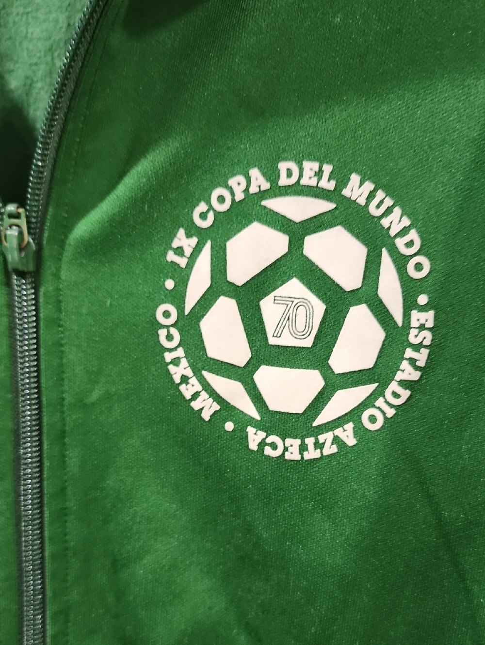 MEXICO 80s FOOTBALL SOCCER TRACK TOP JACKET RETRO Vintage Adidas sz M Mens - Picture 3 of 5